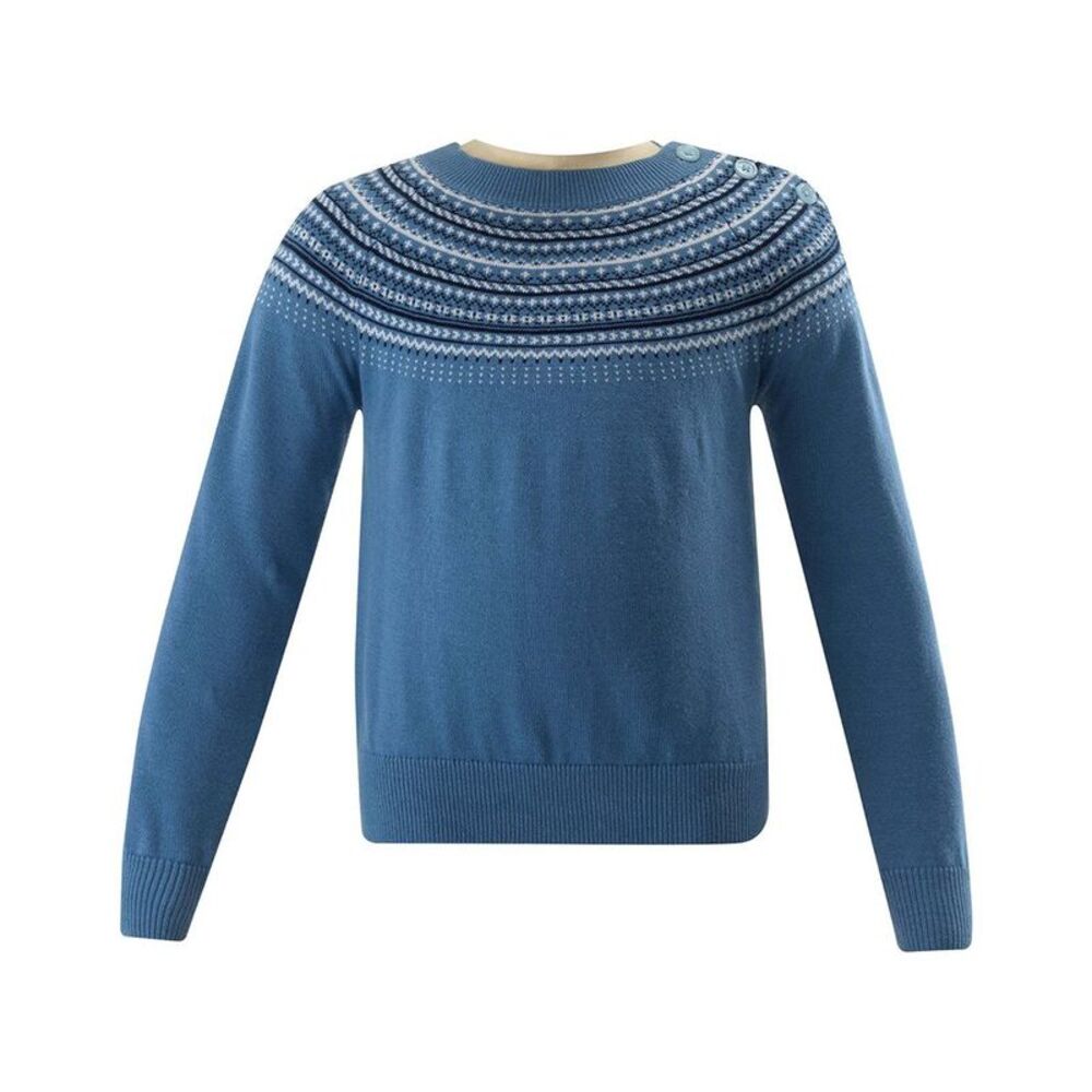 Rachel Riley Girls Fairisle Sweater, Blue